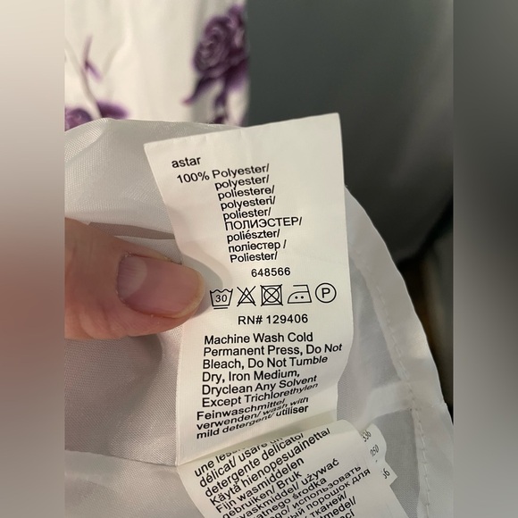 Venus Floral Purple and White Women's Dress size 4 - Picture 8 of 10